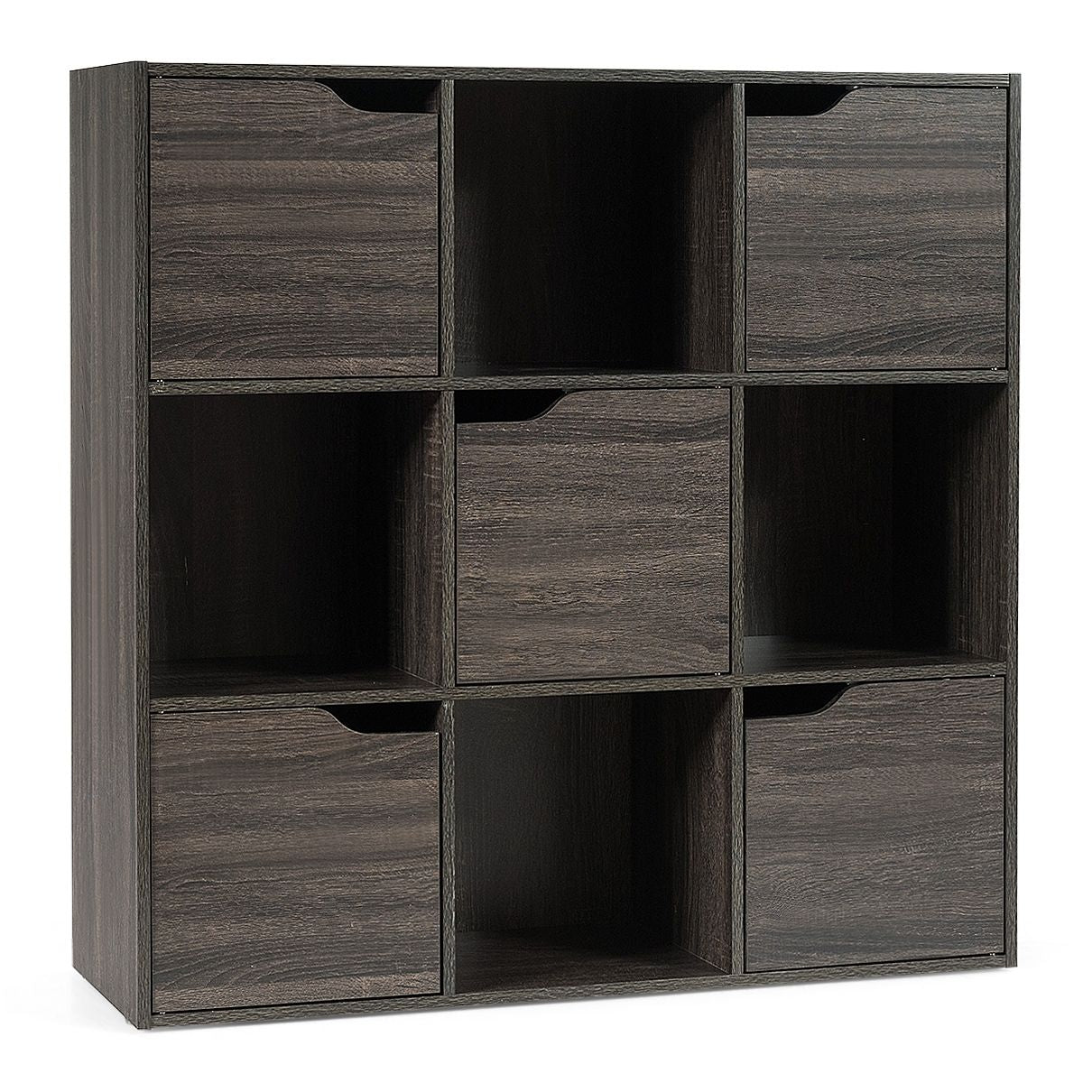 Bibliothèque de Rangement Cube de Rangement 5 avec Portes 90 x 29 x 90 cm Gris