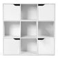 Bibliothèque de Rangement Cube de Rangement 5 avec Portes 90 x 29 x 90 cm Blanc