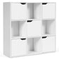 Bibliothèque de Rangement Cube de Rangement 5 avec Portes 90 x 29 x 90 cm Blanc