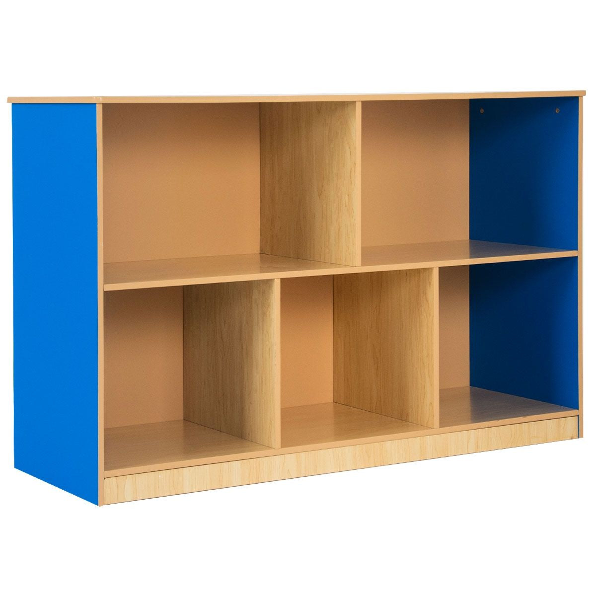 Bibliothèque Étagère de Rangement avec 5 Compartiments Ouverts Meuble pour Rangement 120 x 40 x 76 cm