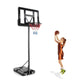 Panier de Basket-Ball sur pied Réglable en Hauteur 130-305 cm 12 Niveaux avec Roulettes Mobile 2 Filets Base de Lestage
