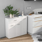 Buffet de Cuisine Commode Meuble de Rangement avec 1 Tiroir et 3 Portes en MDF  90 x 29 x 82 CM (L x l x H) Commode Blanc