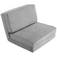 Canapé-Lit Paresseux Pliable Canapé de Sol Dossier Réglable 6 Positions Fauteuil-Lit Tissu en Daim Doux et Rembourré pour Chambre Salon Balcon Gris