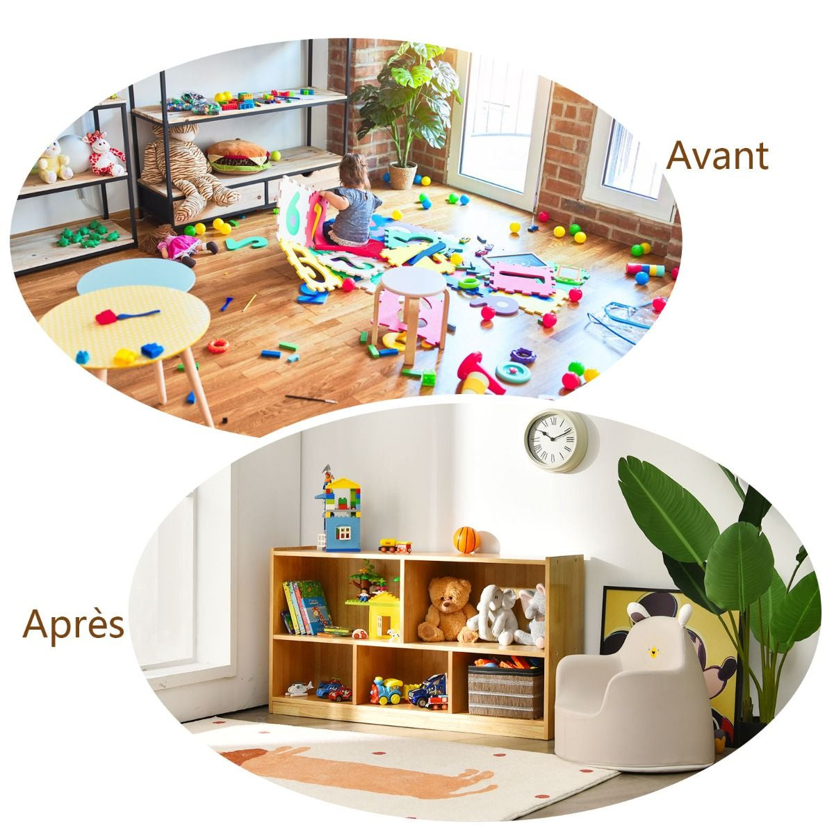 Bibliothèque pour Enfants  111 x 30 x 61,5 CM Rangement pour Livres Jouet et œuvres d'Art