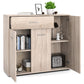 Buffet de Cuisine Commode Meuble de Rangement avec 1 Tiroir et 3 Portes en MDF  90 x 29 x 82 CM (L x l x H) Commode Naturel