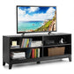 Meuble TV/Banc TV 147 X 40 X 61 CM Support télévision avec 4 Étagères de Rangement Ouvertes Tapis Antidérapant Café