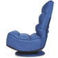 Chaise Relax Pliable et Réglable en 5 Positions Pivotant 360 Degrés Rembourrée Confortable Bleu violacé