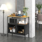 Buffet Bas de Cuisine avec 2 Portes et Étagère Ouverte 80x35x90cm Armoire de rangement avec Dispositif Anti-basculement Noir