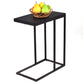 Table d’Appoint Bout de Canapé en Métal et Bois Table Basse 28 x 48 x 58,5 CM Noir