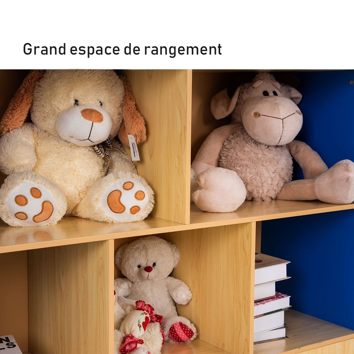 Bibliothèque Étagère de Rangement avec 5 Compartiments Ouverts Meuble pour Rangement 120 x 40 x 76 cm