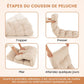 Coussin Banc Extérieur Intérieur 132x49x15 CM pour Bancs de Jardin Coussin Salon de Jardin Extérieur Coton PP Doux Matelas Beige