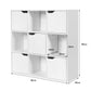 Bibliothèque de Rangement Cube de Rangement 5 avec Portes 90 x 29 x 90 cm Blanc