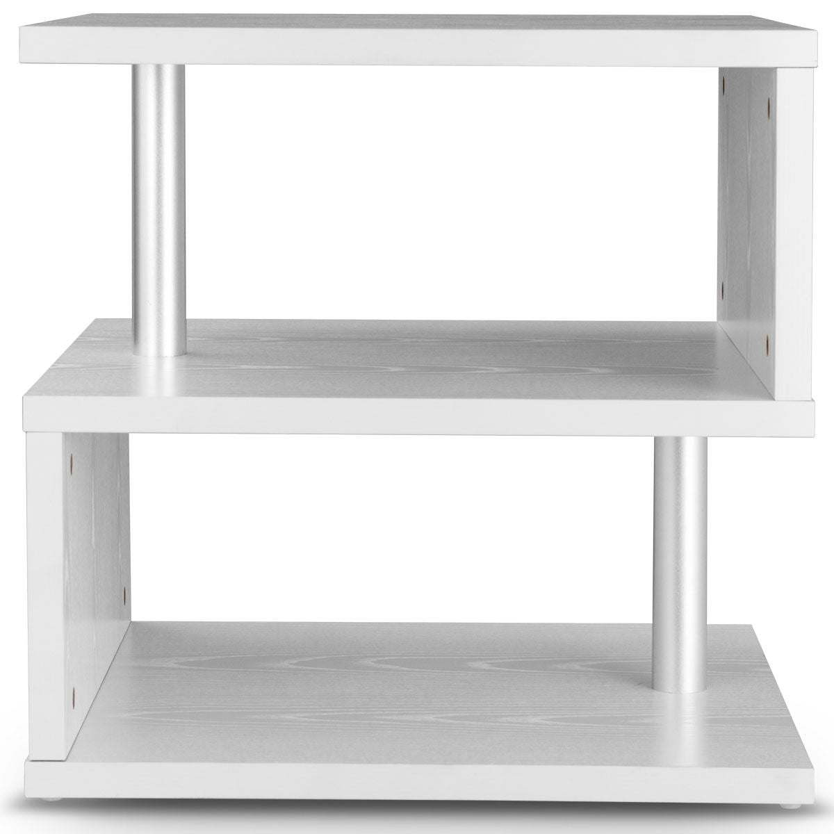 Table Basse Table d'Appoint avec Porte-Revues Intégré 50 x 50 x 50cm Blanc