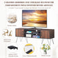 Meuble TV avec 2 Portes pour Téléviseurs Jusqu'à 152,4 cm Support de Télévision avec Étagère Réglable pour Salon Chambre