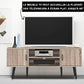 Meuble TV 147 x 39,5 x 62 CM Console Multimédia avec 2 Armoires de Rangement, 2 Etagères Ouverte pour TV Jusqu'à 65''