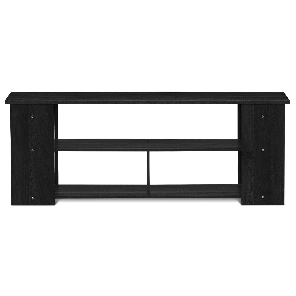 Meuble TV à 3 Niveaux avec Structure en Bois Massif pour Salon Chambre Salle de Jeu Style Moderne 100 x 29  x 40,5 cm Noir