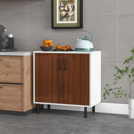 Buffet Bas avec Étagère Réglable à 5 Positions 72 x 40x 80,5 CM Meuble de Rangement pour Cuisine Style Moderne