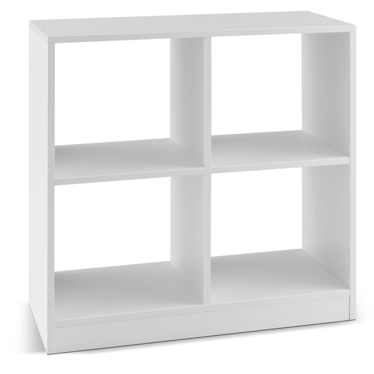 Bibliothèque Étagère Rangement à 3 Niveaux avec 4 Compartiments Ouverts Meuble Cube de Rangement en Bois 73 x 33 x 73cm